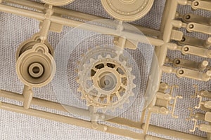 Part of plastic model kit.