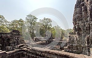 A part of Prasat Bayon, Angkor Thom, Siem Reap, Cambodia.