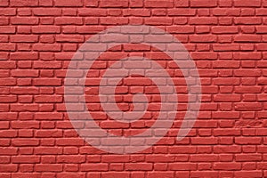 Part of red painted brick wall