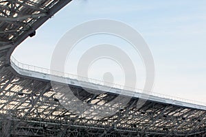 Part of the roof of an open stadium in Kazan