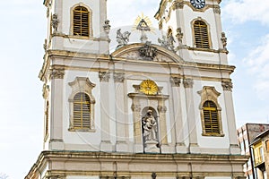 Part of Saint Anne Church or Szent Anna templom in Budapest, Hungary