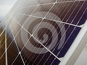 Part of a solar panel close-up