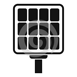 Part solar panel icon simple vector. Fixture electrical