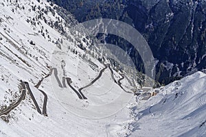 Part of the Stelvio pass road, South Tyrol, Italy