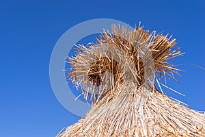 Part straw roof of a hut
