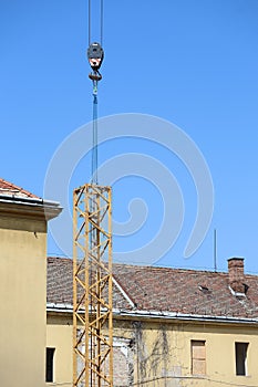 Part of the tower crane at the construction site