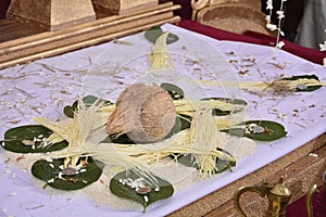 Part of traditional poruwa in srilanka