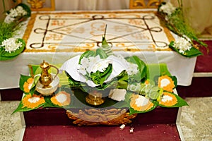 Part of traditional poruwa in srilanka