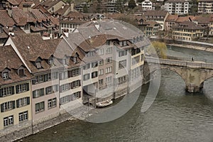 Part of UntertorbrÃÂ¼cke and old city of Bern. Switzerland.