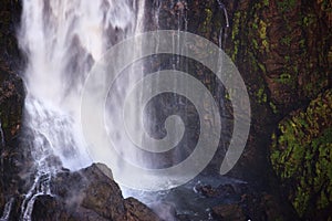 Part of a very high waterfall