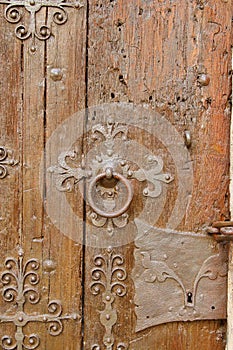 Part of a very old wooden door