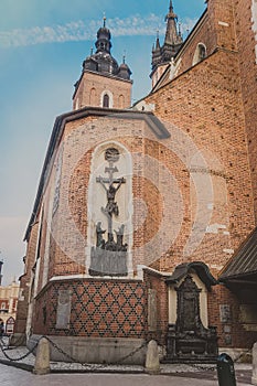 part view of St. Mary's Basilica, known as Mariacki Church