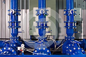 Part of Water purification filter equipment with metal pipes