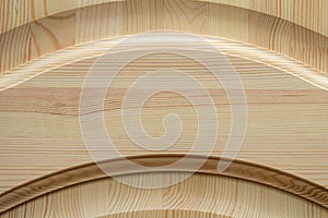 Part of a wooden door made of glued laminated timber