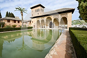 The Partal gardens of Alhambra in Granada photo