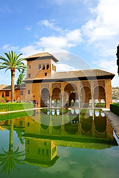 Partal Palace in the Alhambra of Granada, Andalusia, Spain