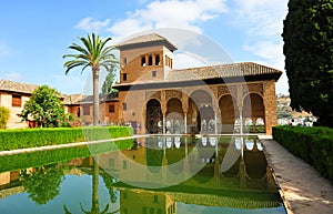 Partal Palace in the Alhambra of Granada, Andalusia, Spain