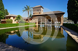 Partal Palace in Alhambra in Granada, Spain