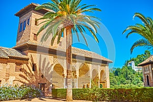 Partal palace portico, Alhambra, Granada, Spain