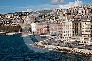 Partenope Street in the Naples Bay photo