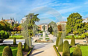 Parterre garden in Buen Retiro Park - Madrid, Spain photo