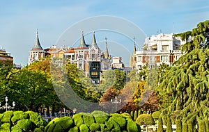 Parterre garden in Buen Retiro Park - Madrid, Spain photo