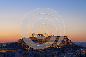 Parthenon, Acropolis and Athens cityscape