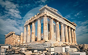 Parthenon on the Acropolis of Athens, Greece