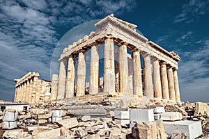 Parthenon on the Acropolis in Athens, Greece