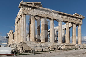 The Parthenon in the Acropolis of Athens, Greece