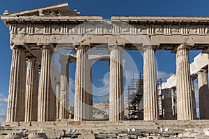 The Parthenon in the Acropolis of Athens, Greece