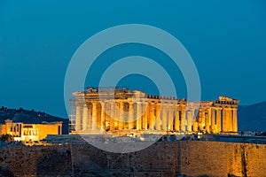 Parthenon Acropolis Hill in Athens, Greece