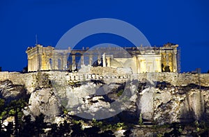 Parthenon acropolis reconstruction athens greece photo