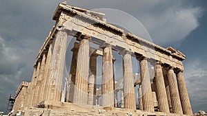 Parthenon - antique temple in Athenian Acropolis in Greece