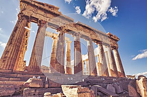 Parthenon in Athens of Greece