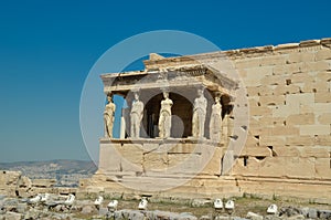 Parthenon in Athens greece ancient monuments caryatids