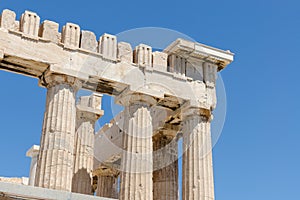 The Parthenon is a former temple on the Athenian Acropolis