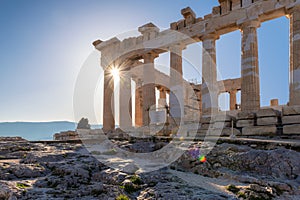 The Parthenon temple in Acropolis, Athens, Greece.