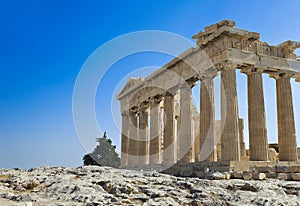 Parthenon temple in Acropolis at Athens, Greece