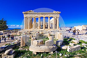 Parthenon temple on the Acropolis in Athens, Greece