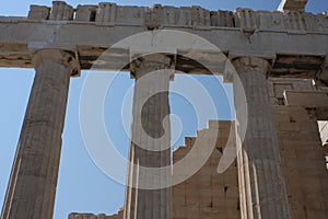 Parthenon temple in Acropolis Hill in Athens, Greece