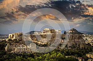 Parthenon temple on Athenian Acropolis, Athens, Greece