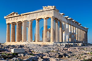 The Parthenon temple in Athens, Greece.