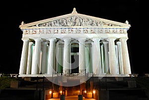 Parthenon tourist attraction Nashville nightscape photo