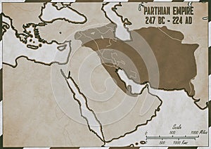 Parthian Empire map