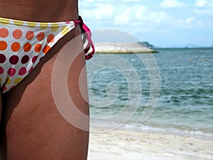Partial Bikini front at seaside