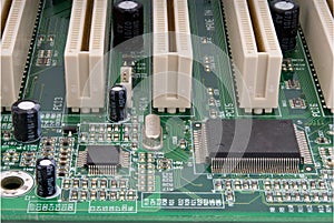 Partial computer mainboard