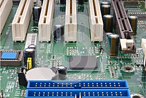 Partial computer mainboard