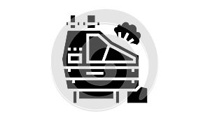 partial de-stoner machine factory glyph icon animation