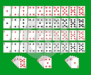 Partial deck of playing cards